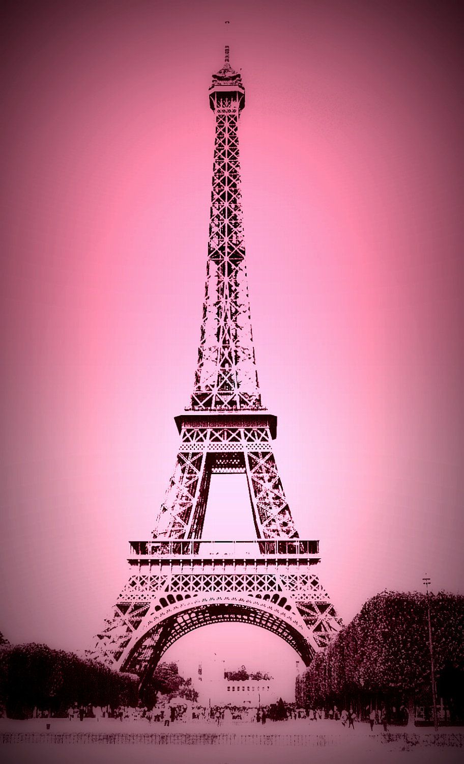 Poster decor. Pink eiffel tower wallpaper, Eiffel tower, Pink wallpaper iphone