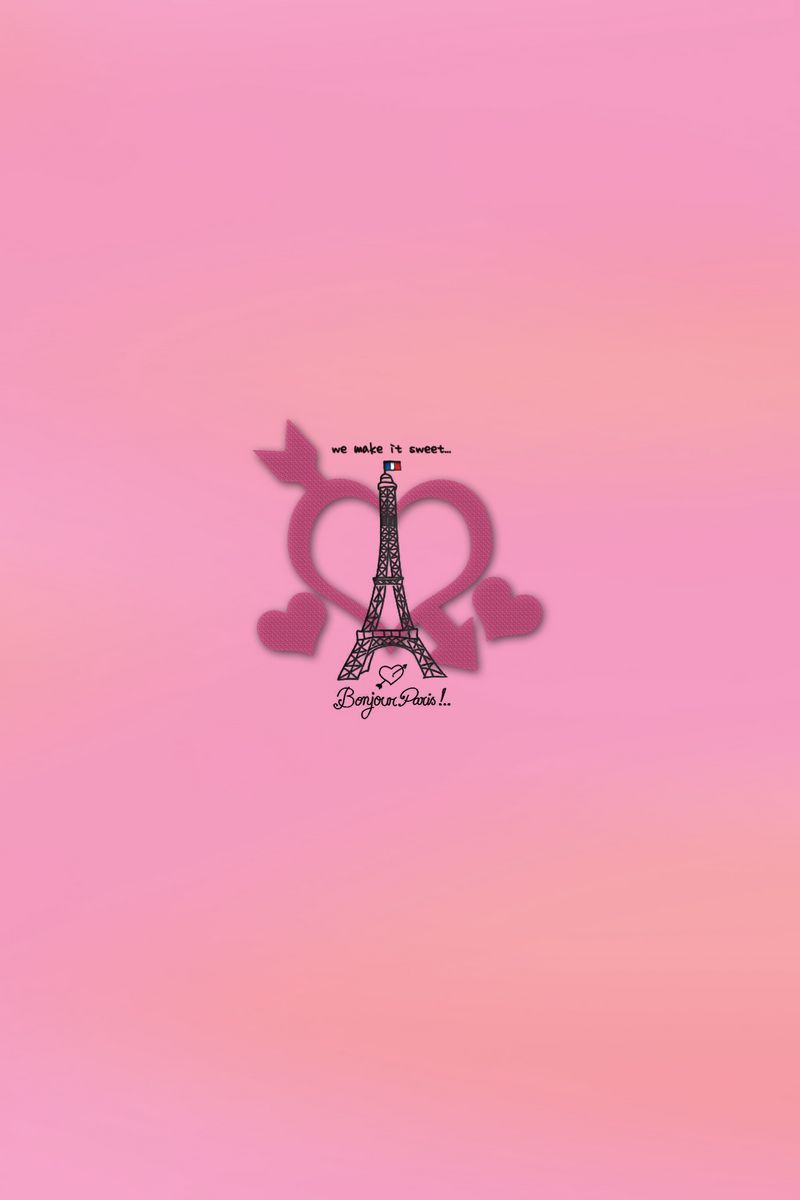 Download Wallpaper 800x1200 France, Pink, Heart, Eiffel Tower, Paris Iphone 4s 4 For Parallax HD Background
