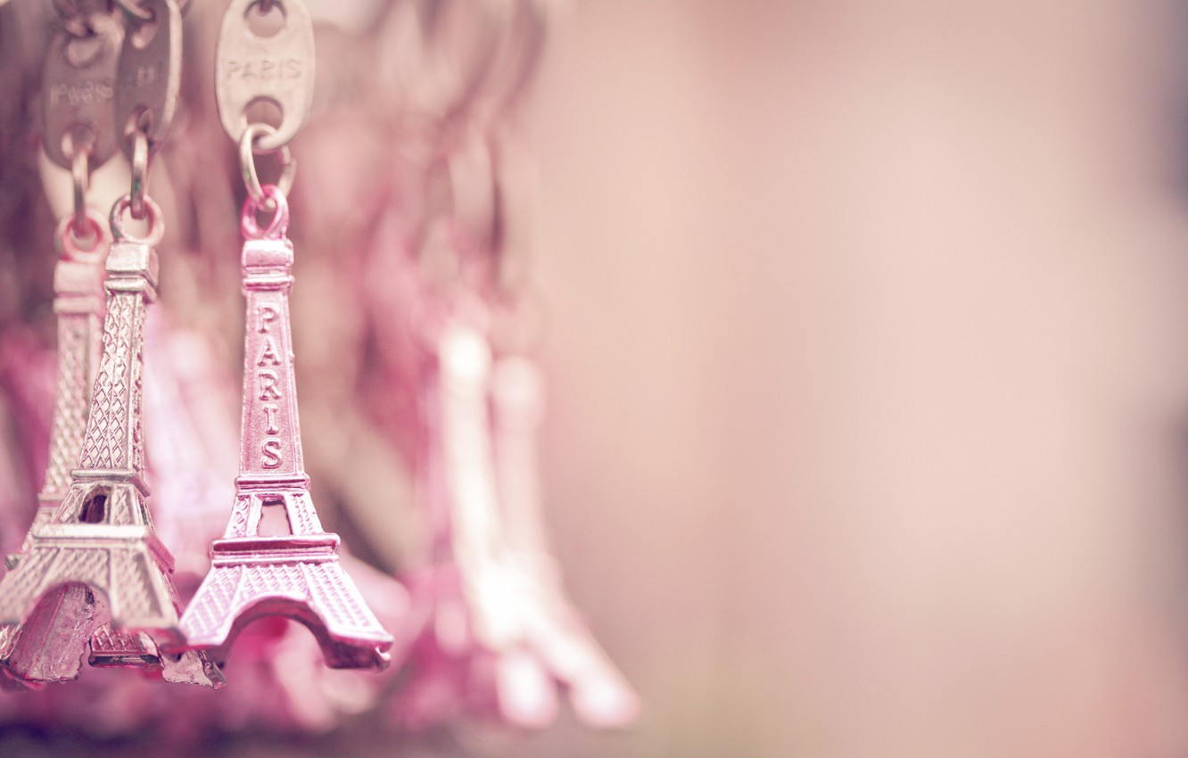 Wallpaper Paris, Eiffel tower, Paris, pink, gold, La tour Eiffel, trinkets image for desktop, section разное