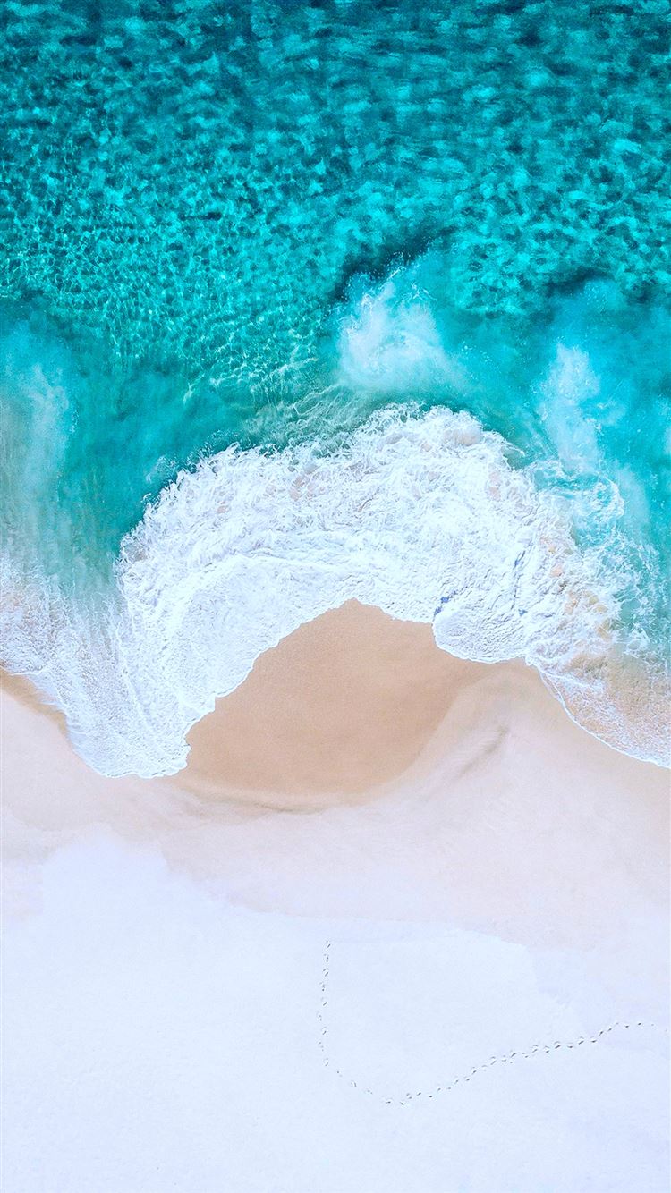 Nature Pure Crystal Ocean Wave Splash Beach iPhone 8 Wallpaper Free Download