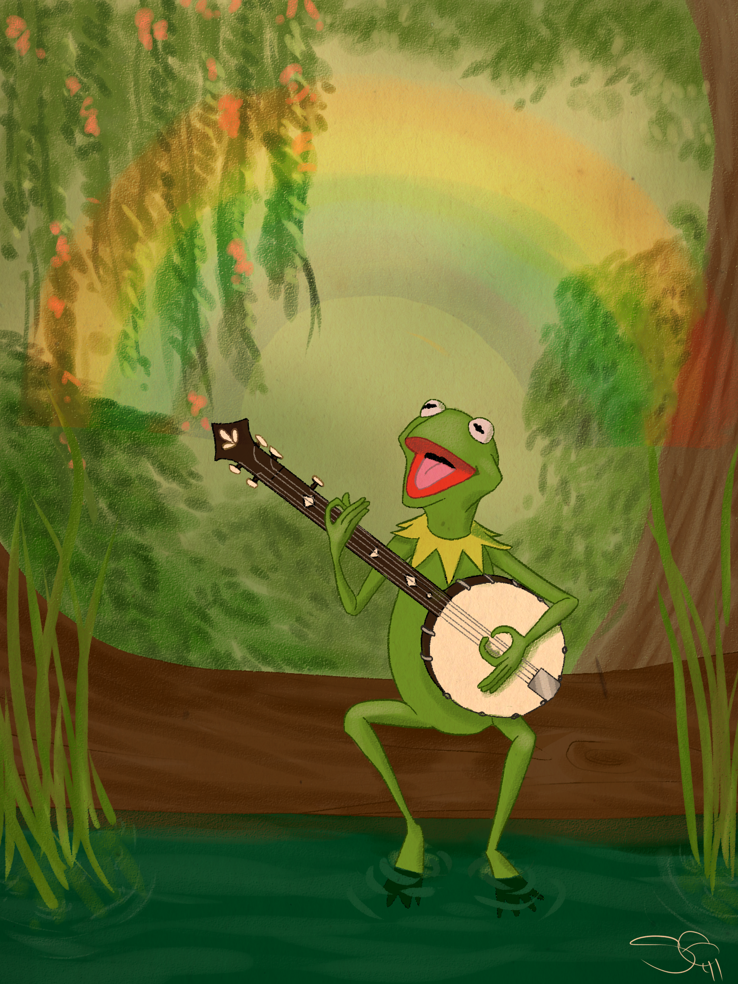 Muppets. Rainbow connection, Cartoon art, Frog and toad