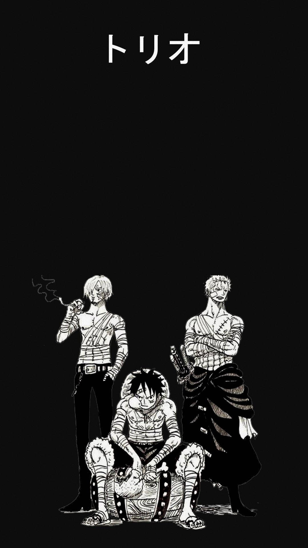 Download One Piece Phone Luffy Sanji Zoro Manga Wallpaper