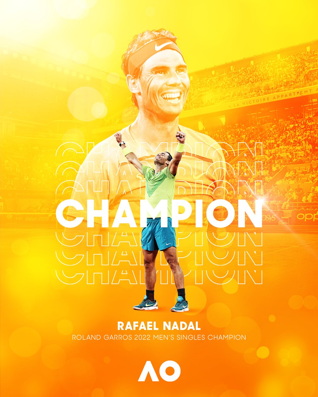 Rafael Nadal Roland Garros 2022 Champions Wallpaper HD