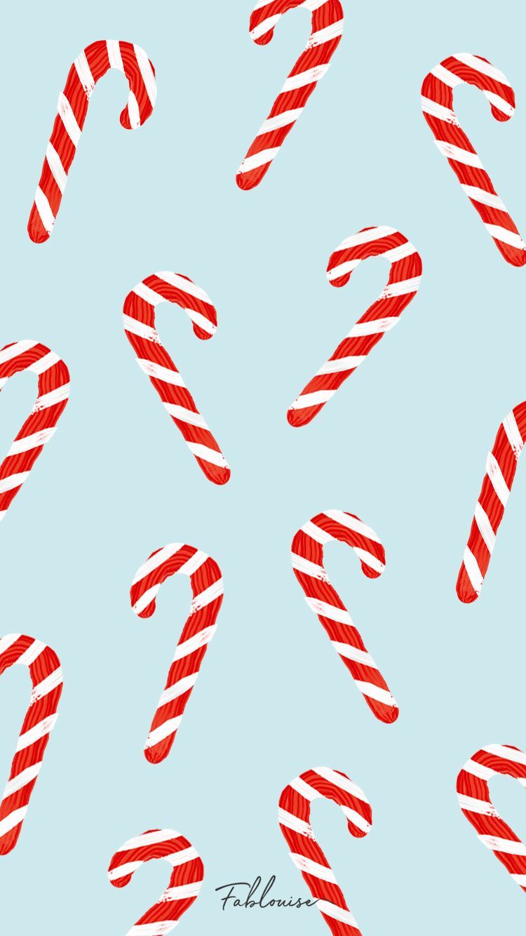 Candy Canes iPhone Wallpaper