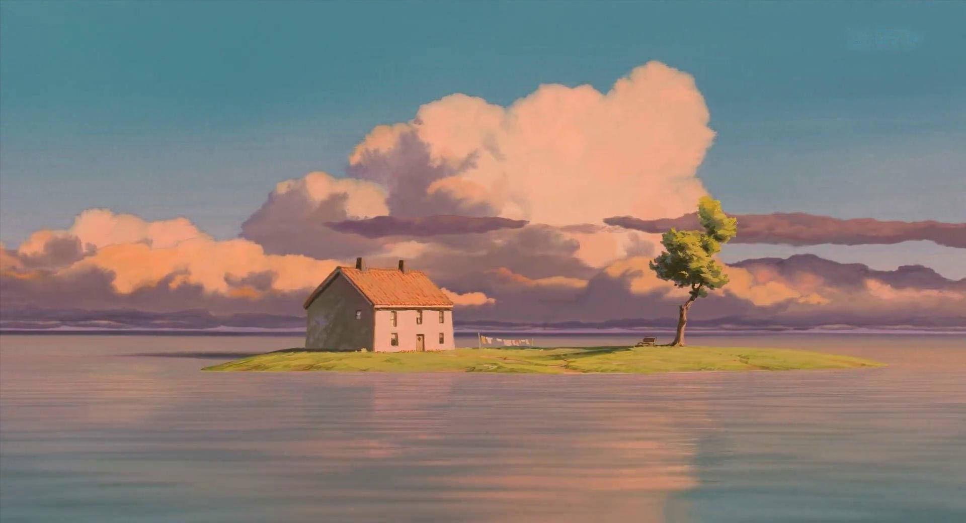 Download Spirited Away House On An Island Wallpaper