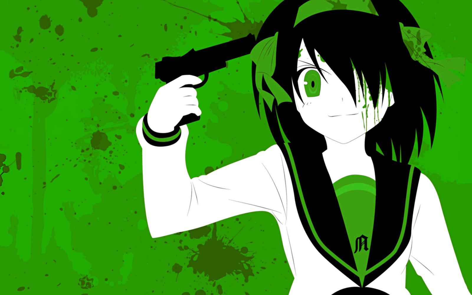 Black and Green Anime Wallpaper Free Black and Green Anime Background