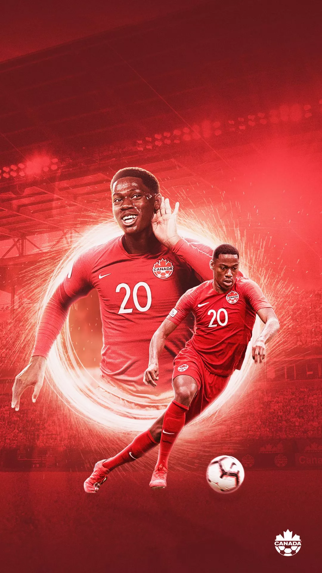 Canada Soccer's #WallpaperWednesday! Make sure to save these wallpaper of Jonathan David and Ashley Lawrence!