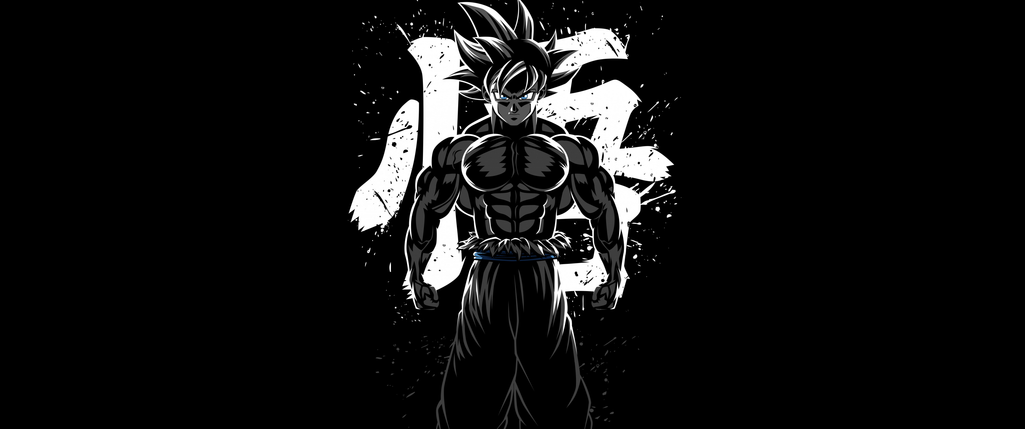 Goku Musculoso Wallpaper 4K, Dragon Ball Z, AMOLED, Black Dark