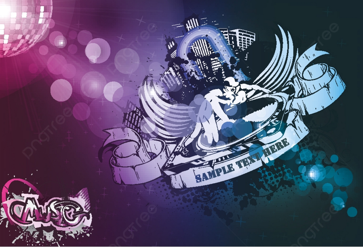 Vector Concert Poster With Dj Background, Construction, Music, Dj Background Image for Free Download