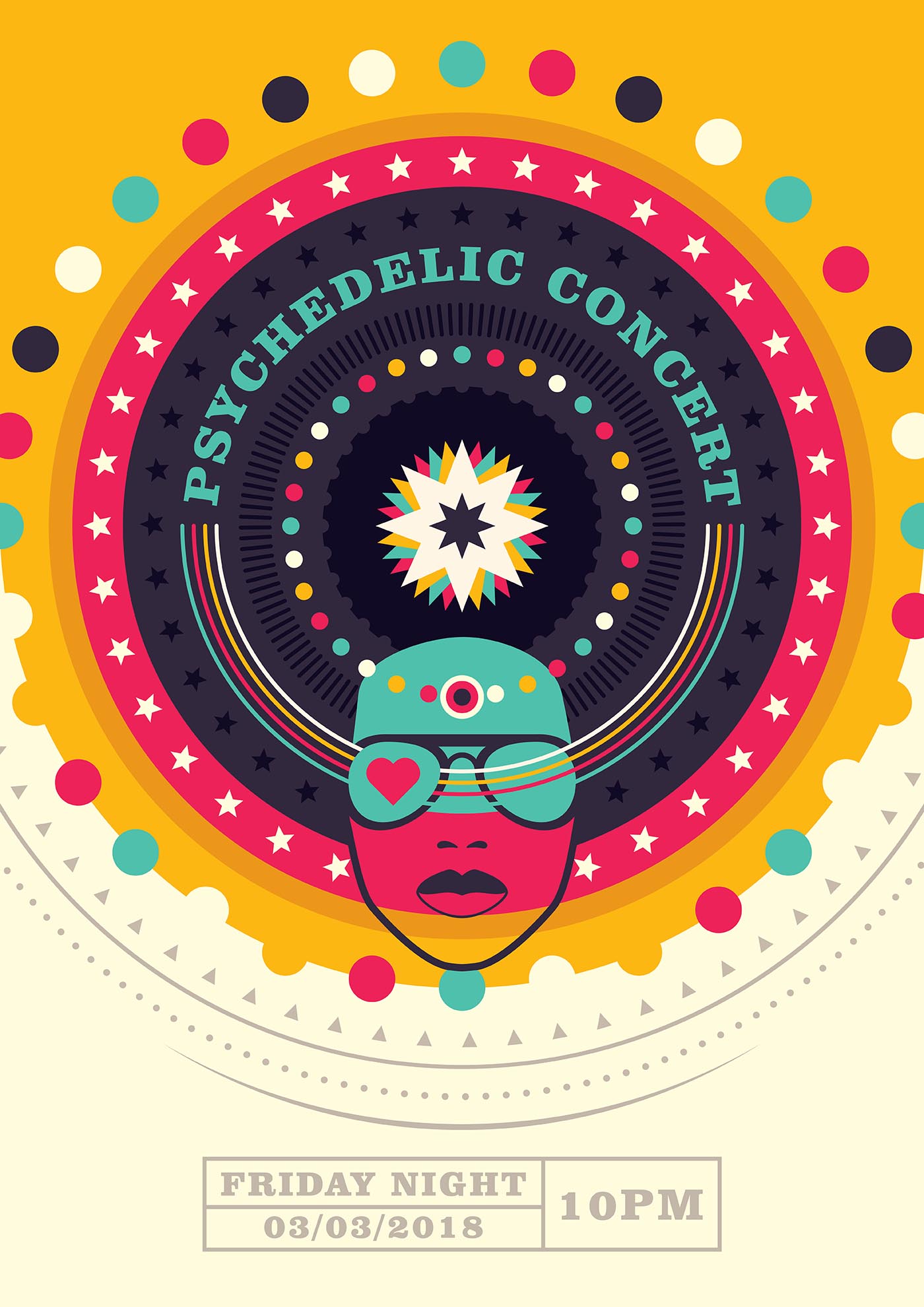 Psychedelic concert poster