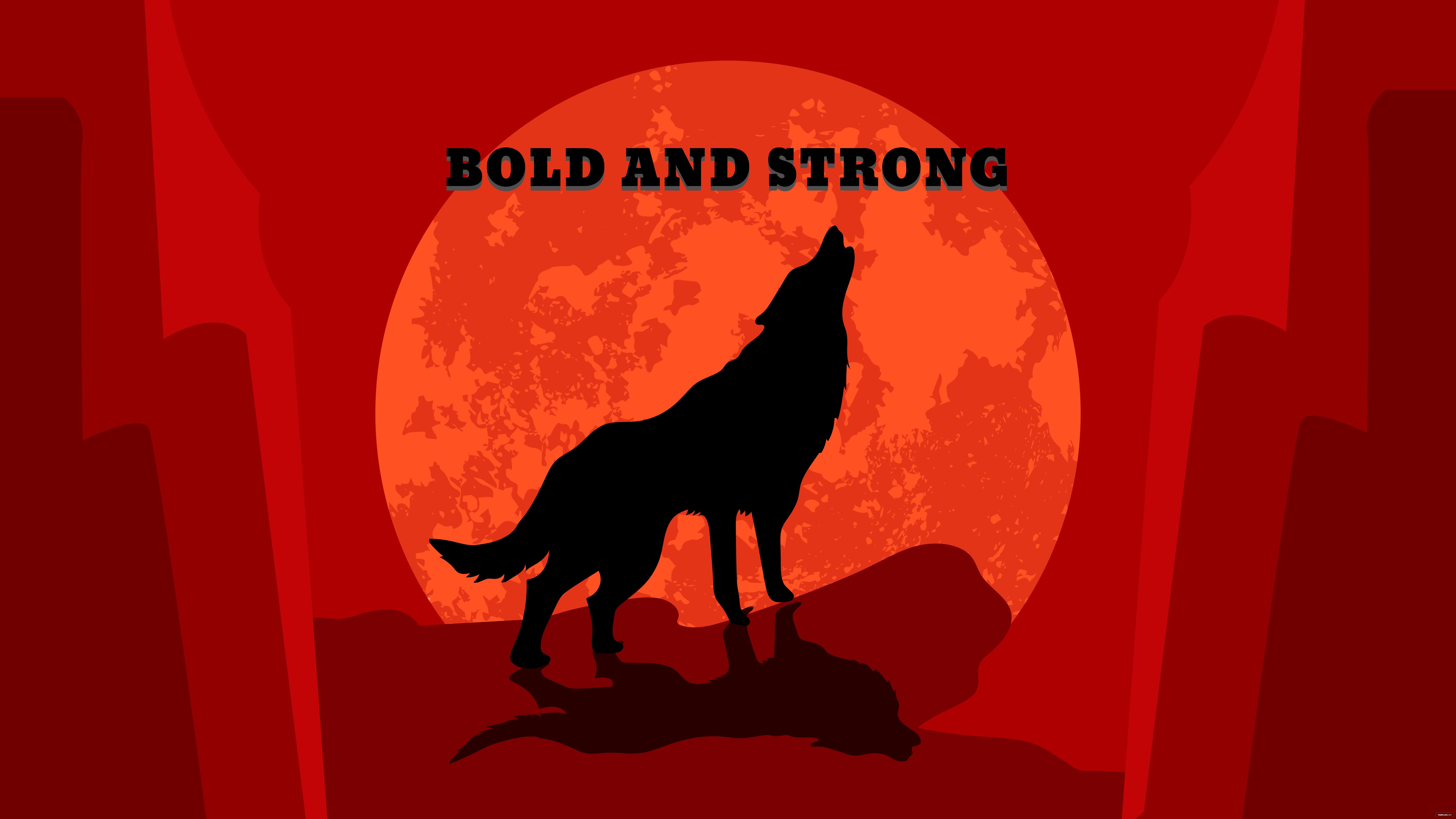 Free Red Wolf Wallpaper, Illustrator, JPG, PNG, SVG