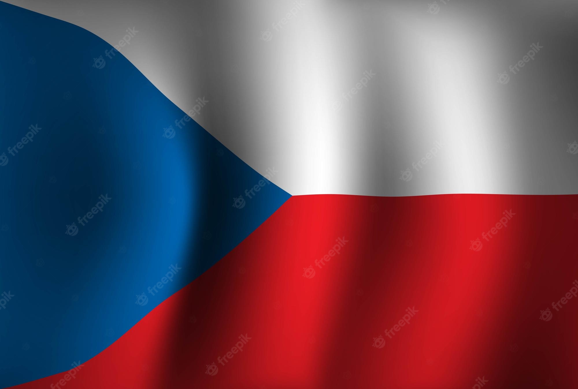 Premium Vector. Czechia flag background waving 3D national banner wallpaper