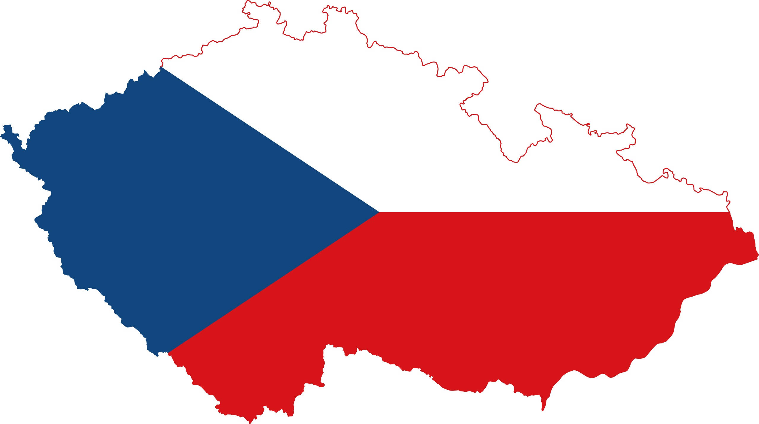 Download Czech Republic Flag Map Wallpaper