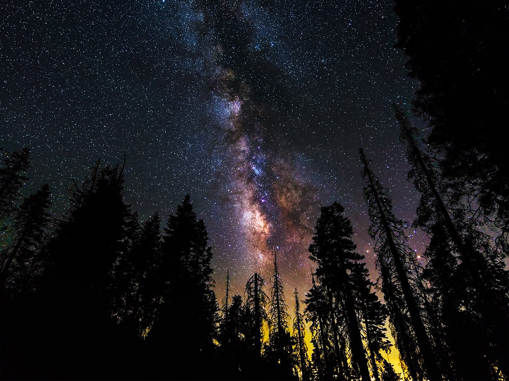 Kings Canyon National Park Milky Way. The Milky Way as seen