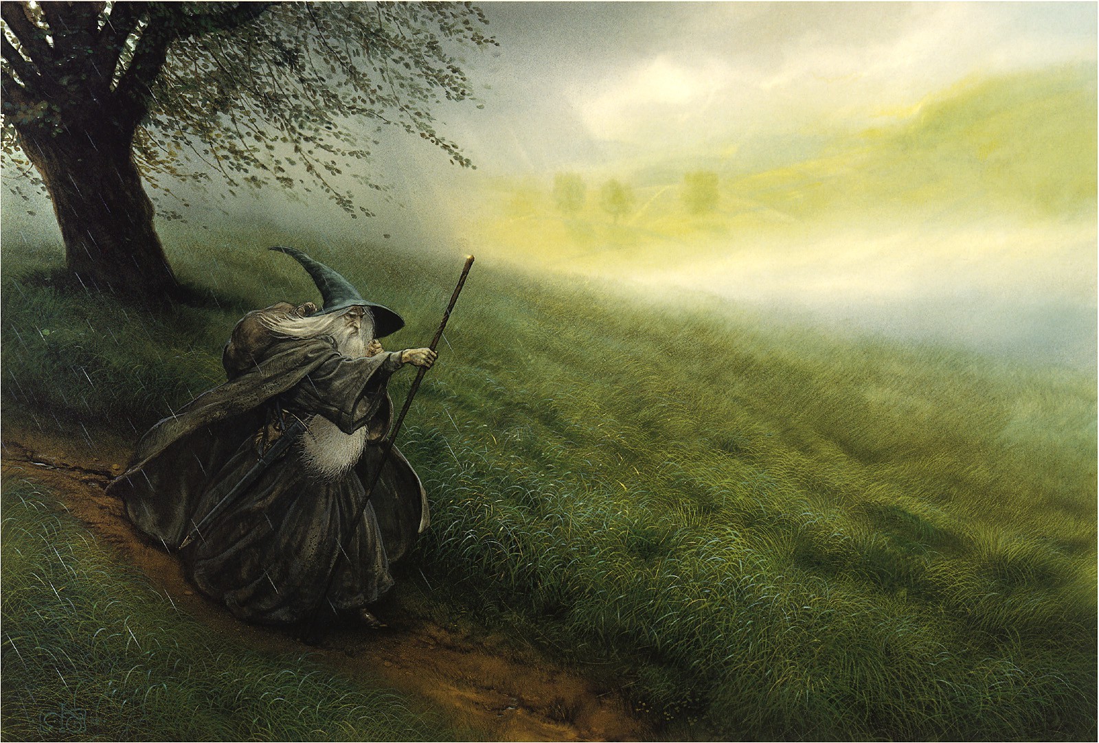 The Lord Of The Rings, Gandalf, John Howe, The Hobbit Wallpaper HD / Desktop and Mobile Background