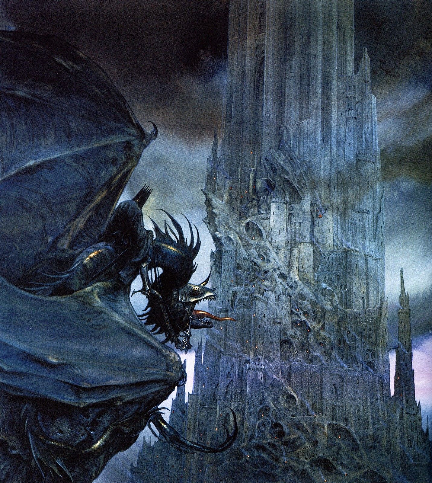 Download HD Wallpaper Of 61141 Nazgûl, Black Tower, The Lord Of The Rings, John Howe. Free Download High Quali. Tolkien Art, Witch King Of Angmar, The Dark Tower