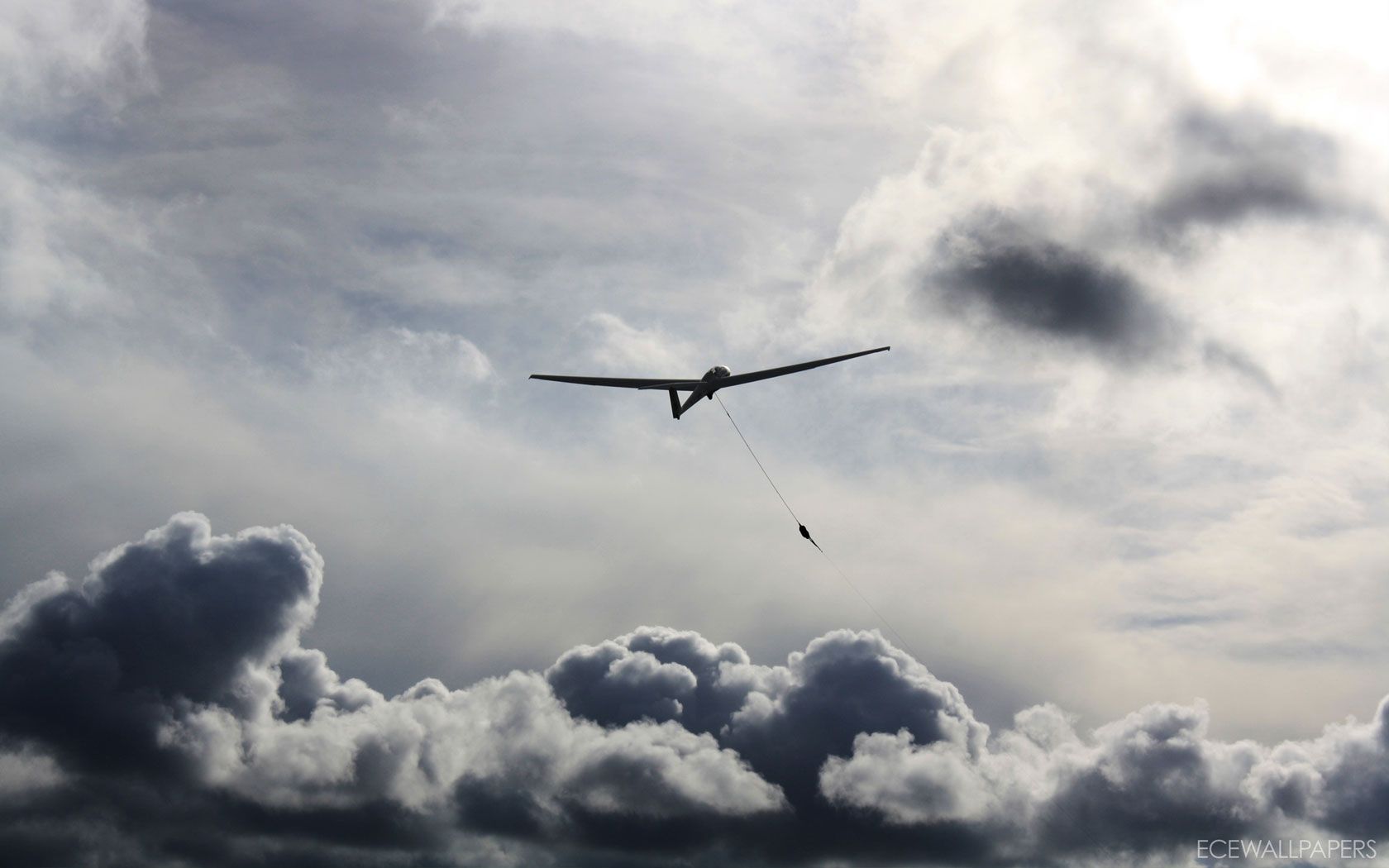 Sailplane Launch /sailplane Launch. Gliders, Outdoor, Clouds