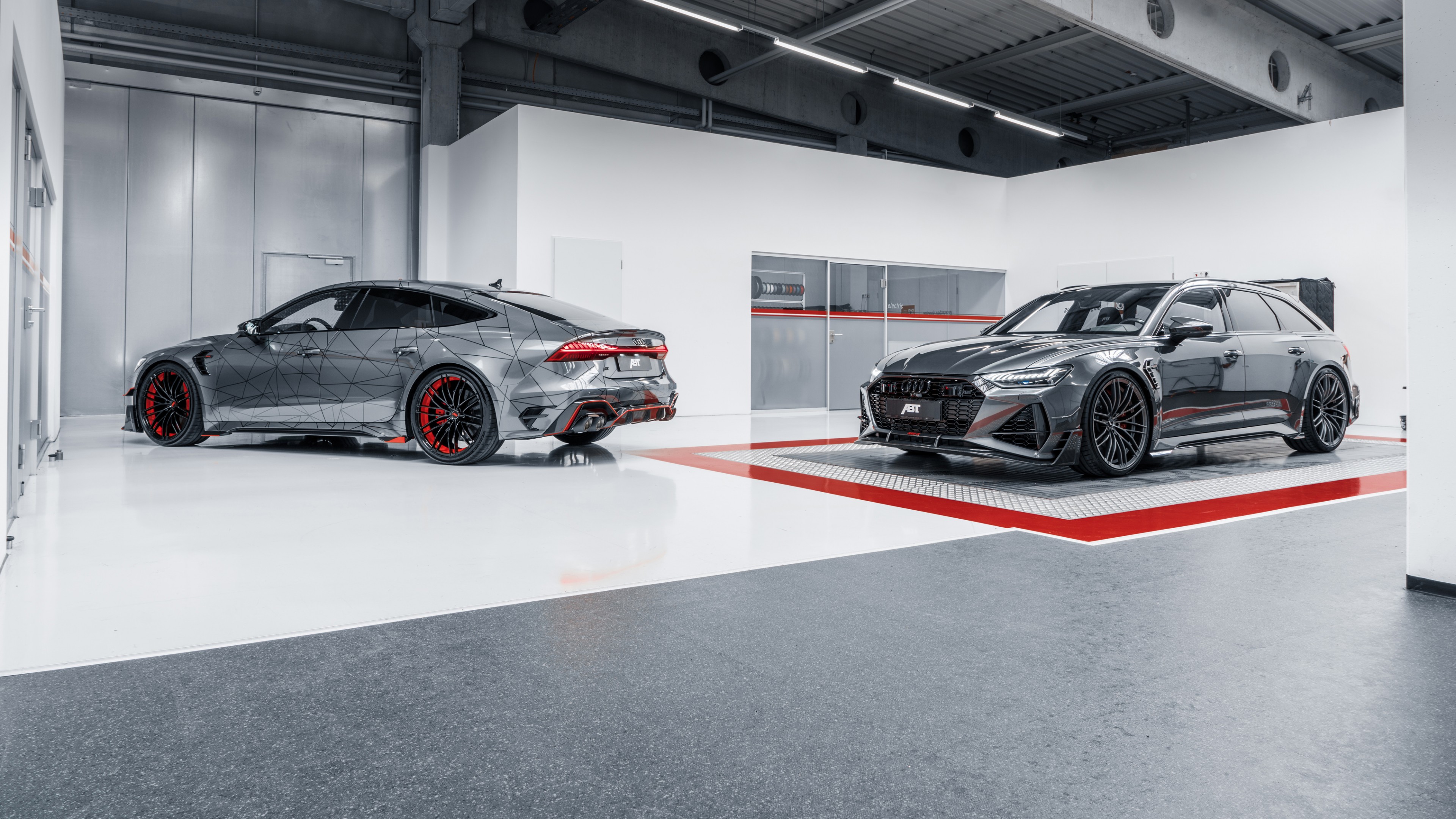 Two 2020 ABT RS6 R Cars In The Garage Desktop Wallpaper 1680x1050
