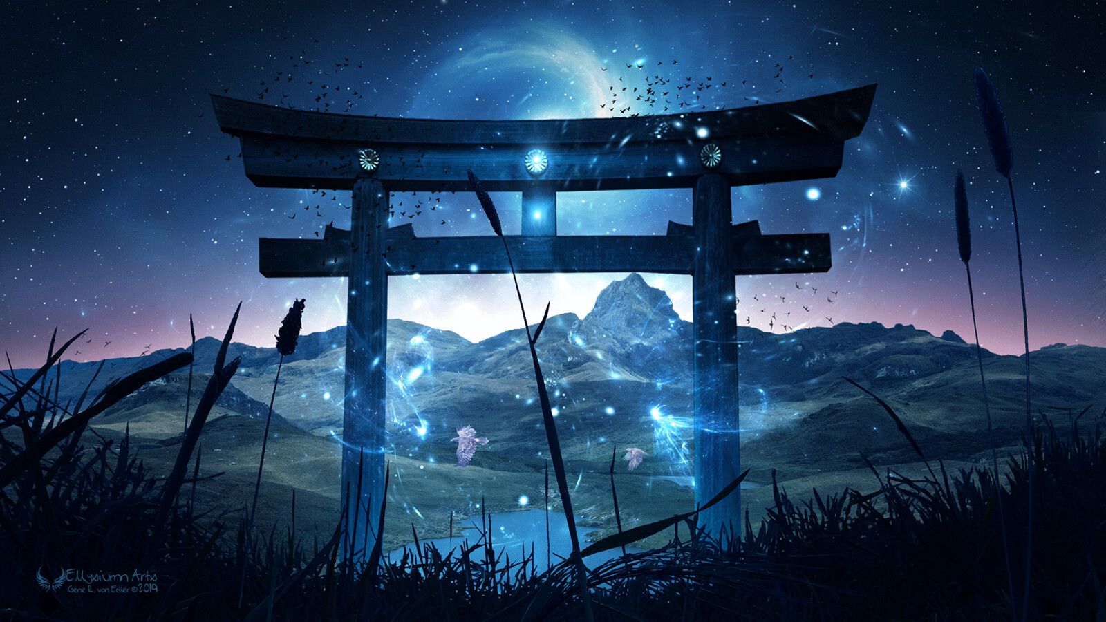 The Giant Torii Gate Artwork YbK6qR. Torii Gate, Anime Wallpaper, Wallpaper Background