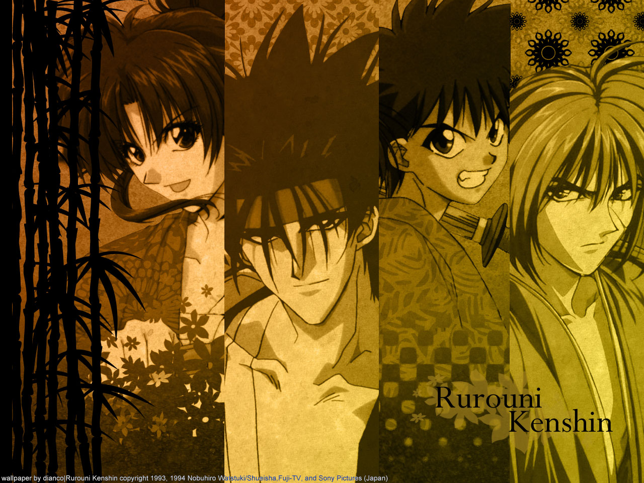 himura kenshin kamiya kaoru male myoujin yahiko rurouni kenshin sagara sanosuke. konachan.net.com Anime Wallpaper