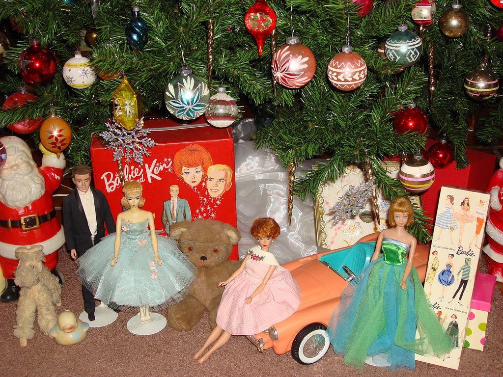 under the tree. Vintage christmas photo, Christmas picture vintage, Retro christmas decorations