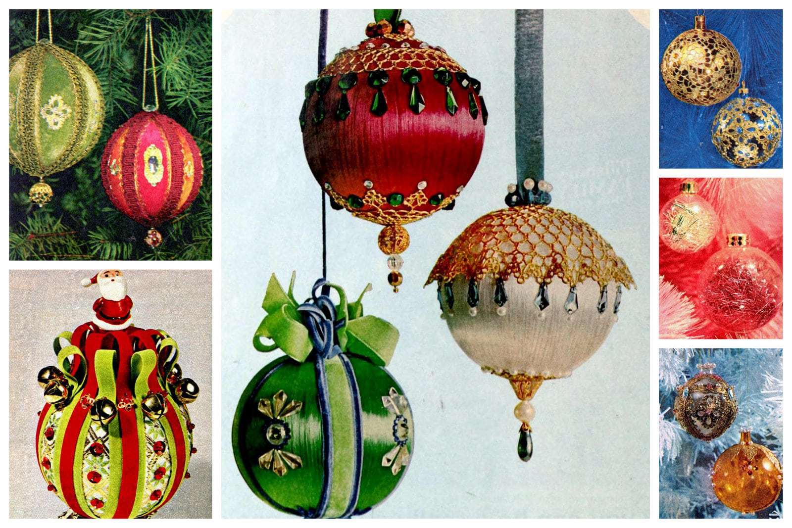 retro DIY Christmas ornament craft ideas from the '60s that are just as awesome as ever