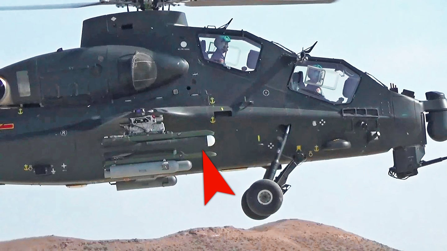 Chinese Z 10A Attack Helicopter Shows Off New Missile During Live Fire Exercise