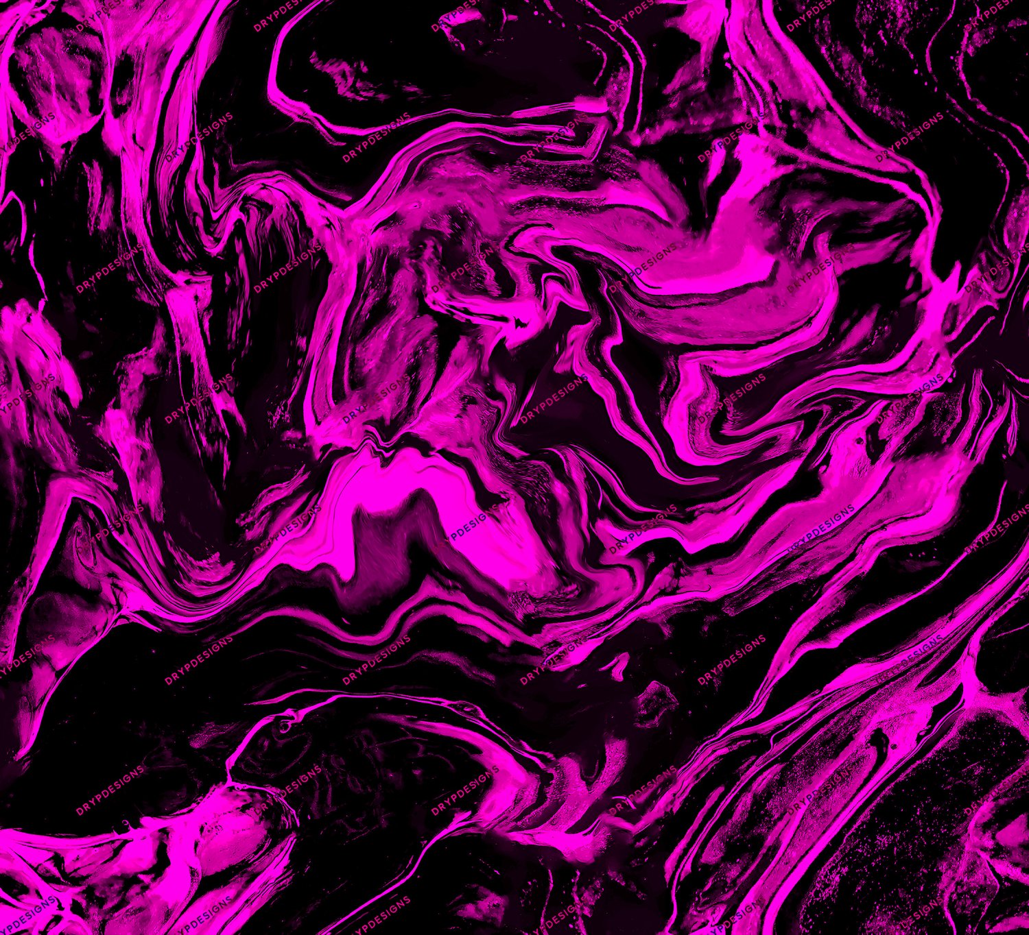 Pink + Black Marble Swirl Seamless Background