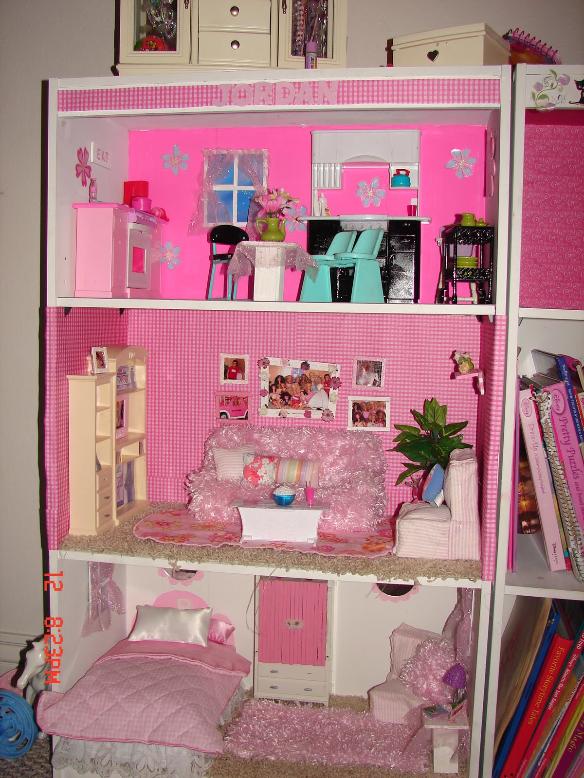 DIY Barbie House from a shelf girl and a glue gun