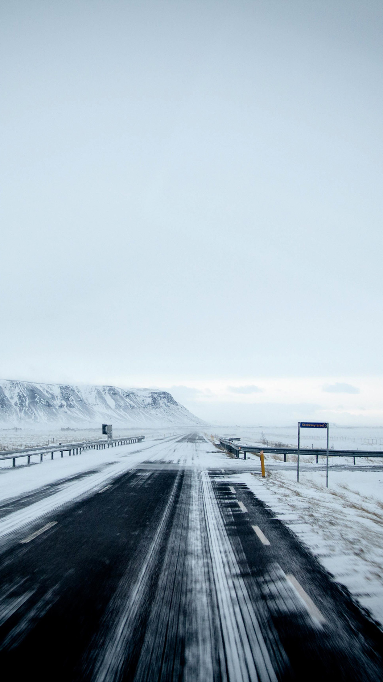 iPhone X wallpaper. winter road street mountain nature