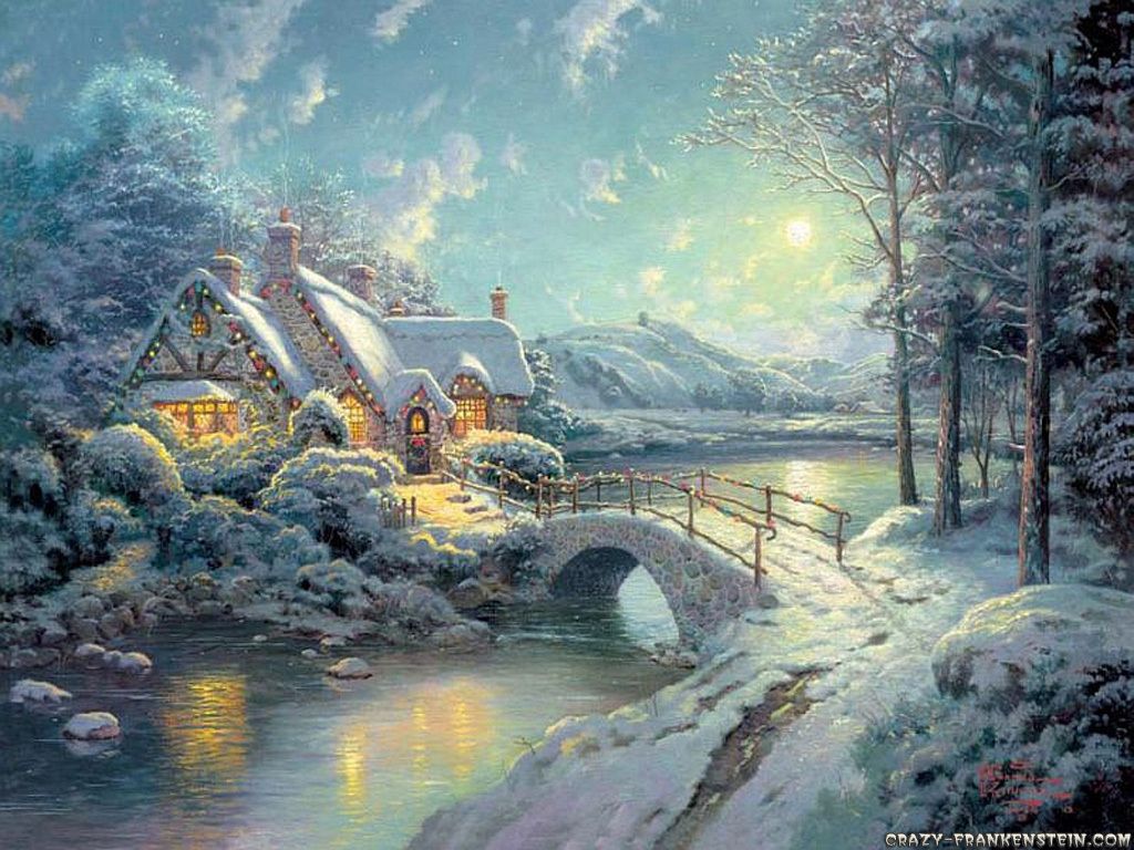 winter. Thomas kinkade christmas, Thomas kinkade art, Thomas kinkade