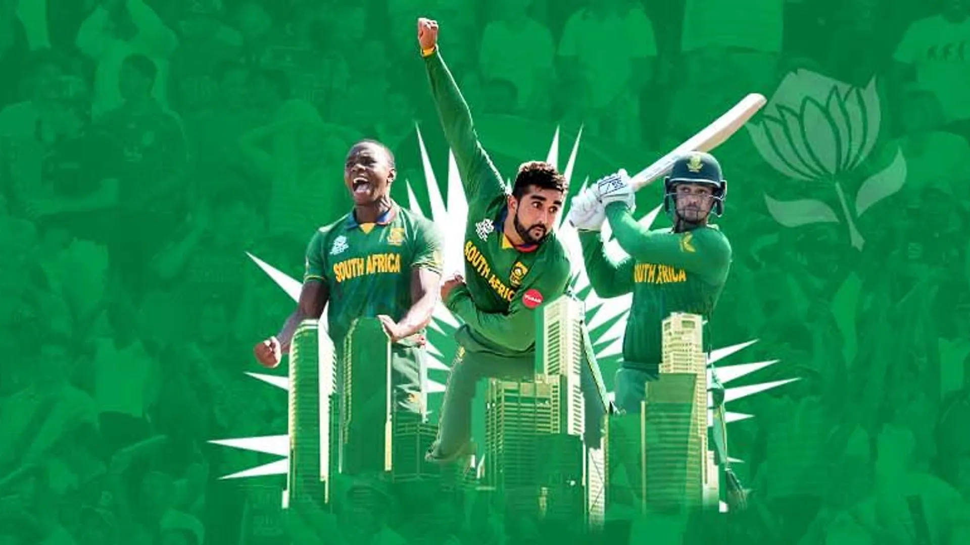 Download South Africa Cricket Green Poster Wallpaper