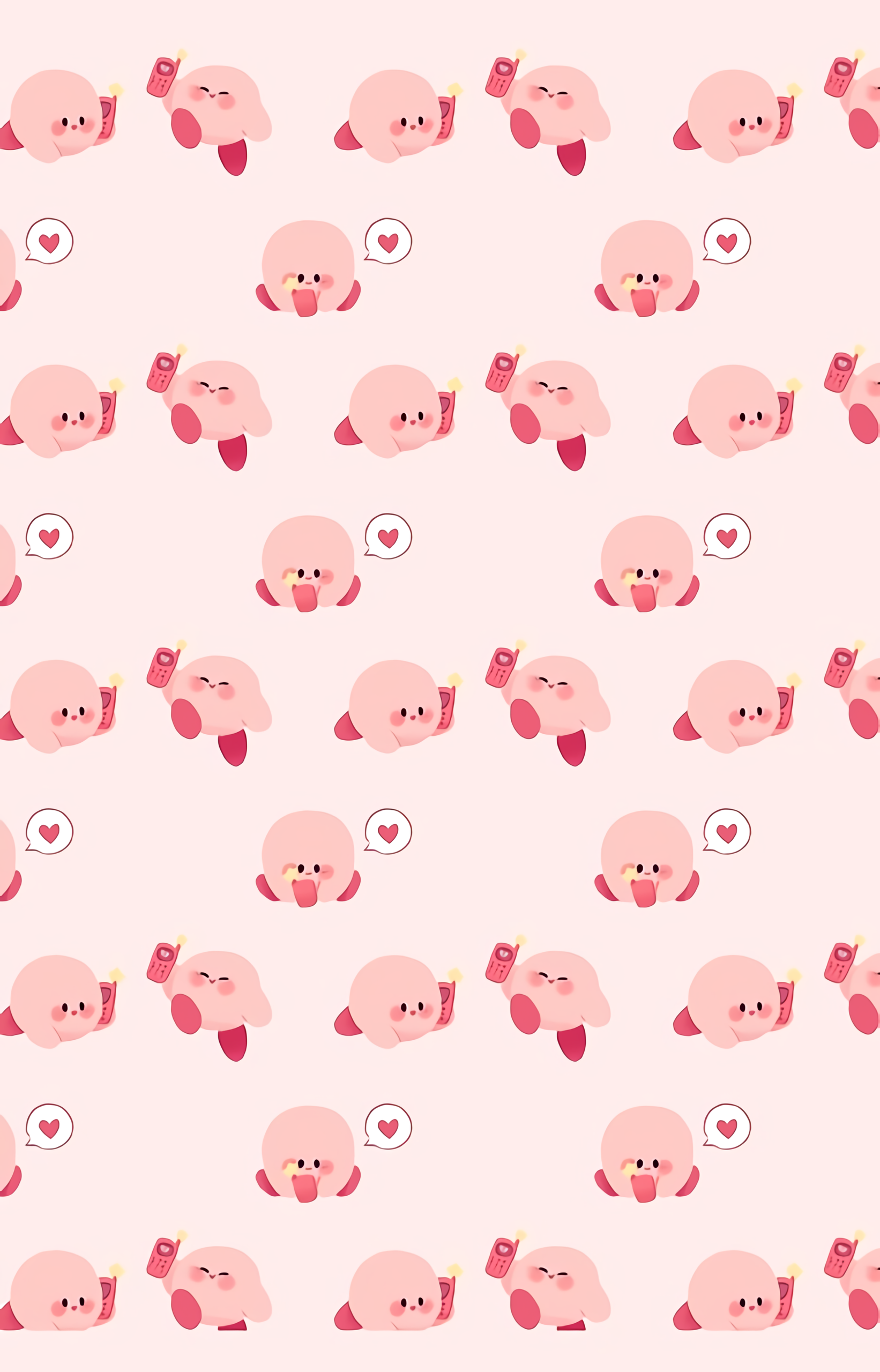 Cute Kirby Phone Wallpaper