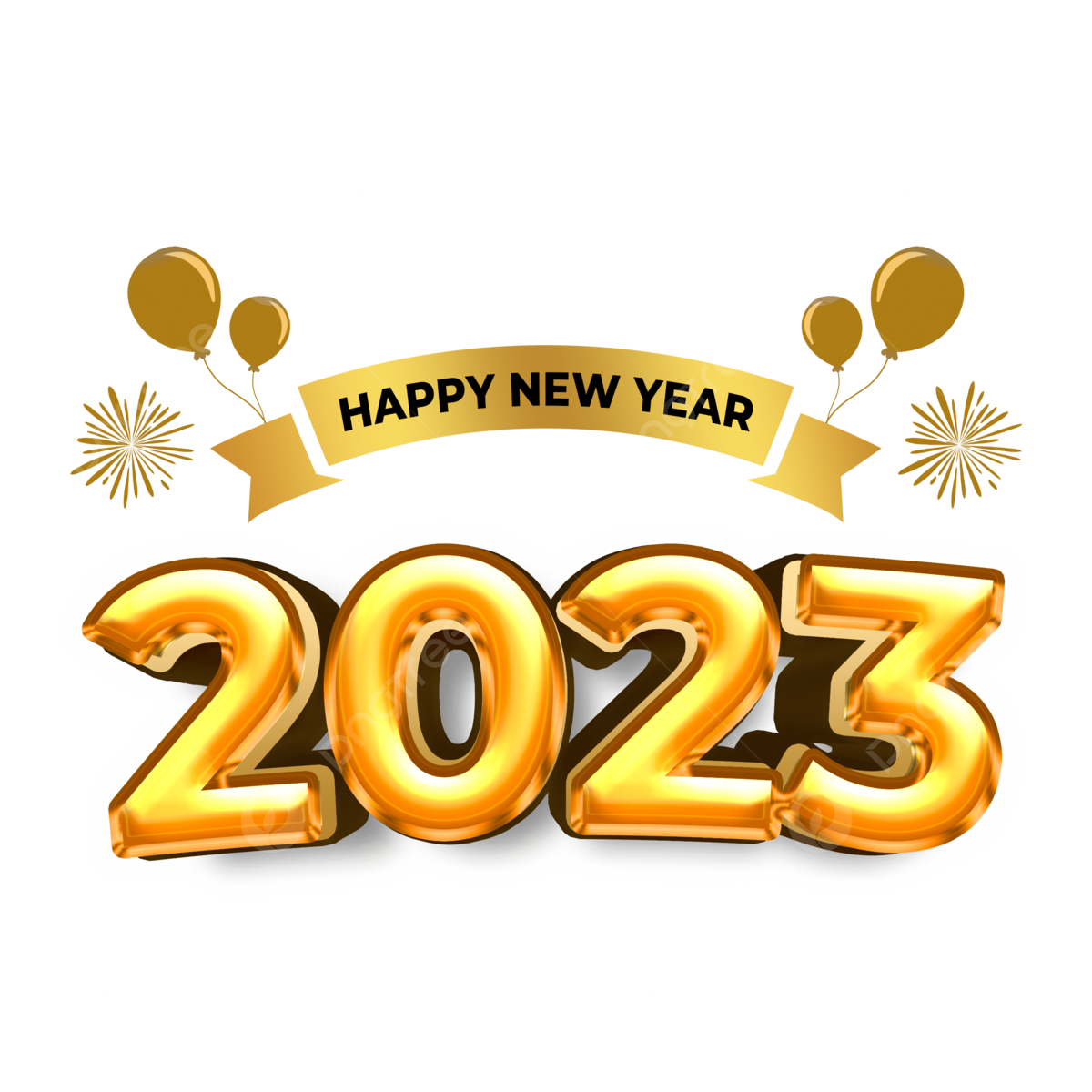 Happy New Year 2023 PNG Transparent Image Free Download