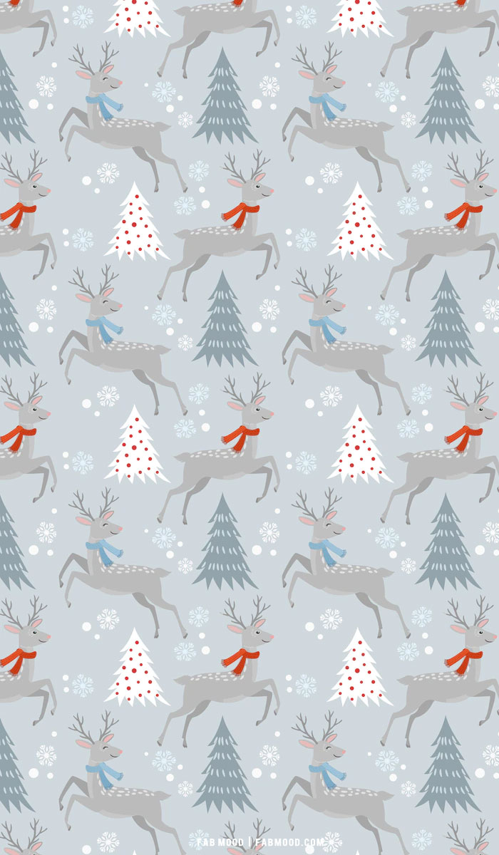 Christmas Aesthetic Wallpaper, Grey Winter Wallpaper