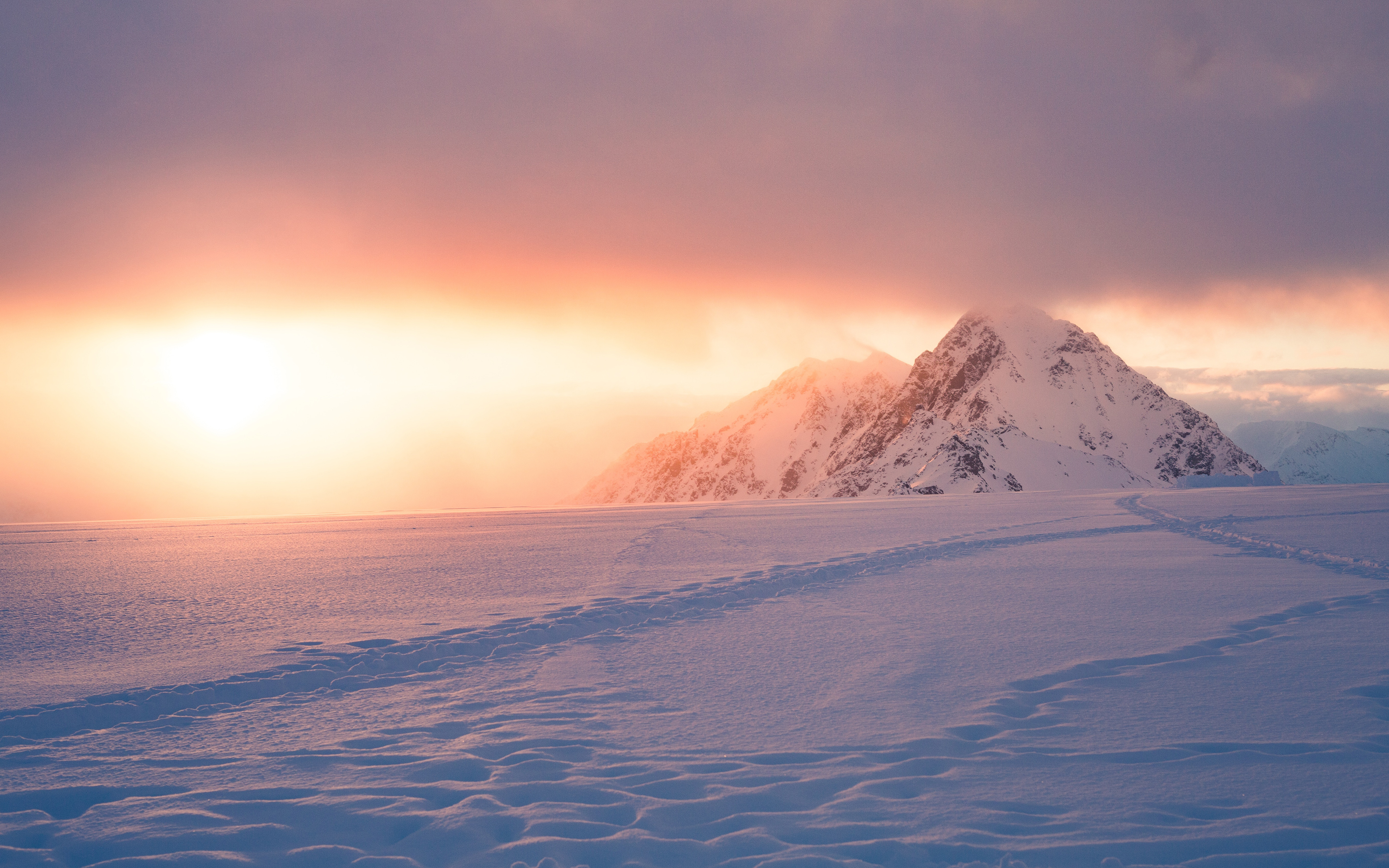 Wallpaper 4k Winter Sunrise 4K Wallpaper