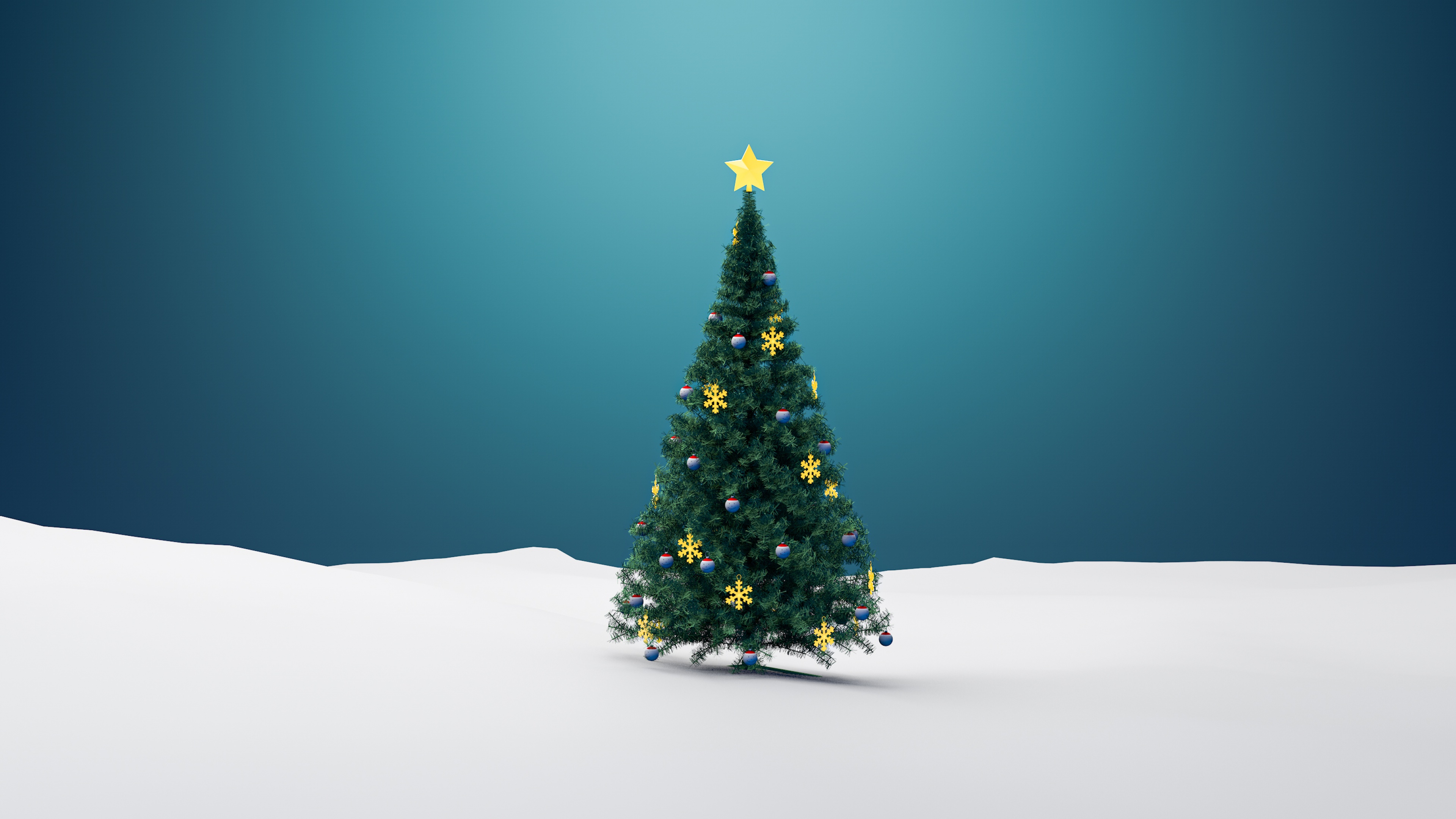 Christmas Tree Wallpaper 4K, Christmas Decoration, Celebrations Christmas