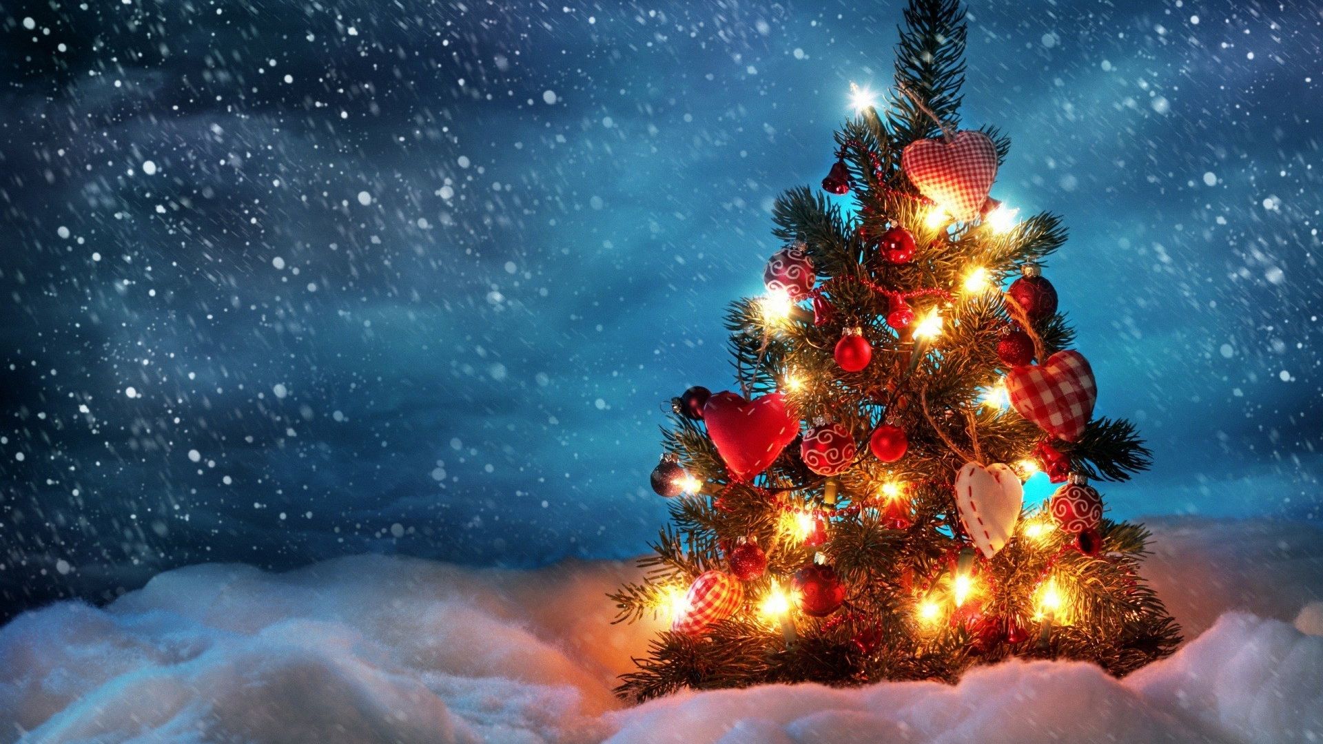 Desktop Wallpaper Christmas Tree And Lights, HD Image, Picture, Background, Atiads