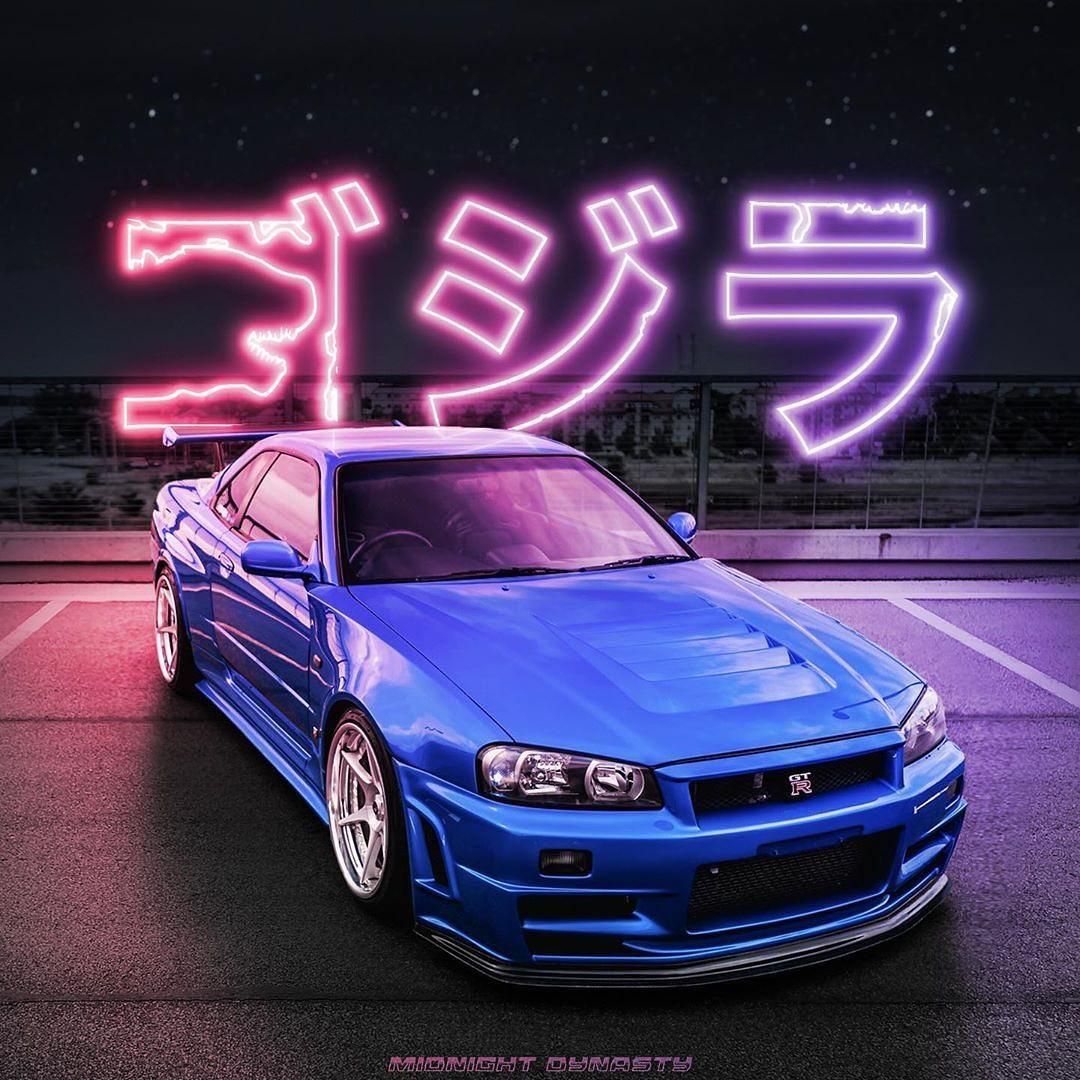 Nissan Skyline r34 неон