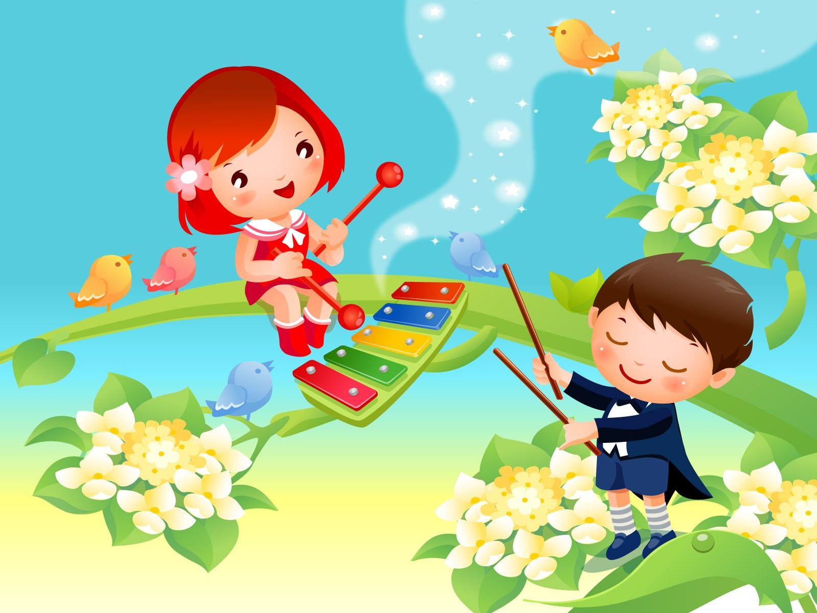 Vector Cartoon Child Wallpaper Album. Иллюстрации к сказкам, Милые каракули, Мультипликационные иллютрации