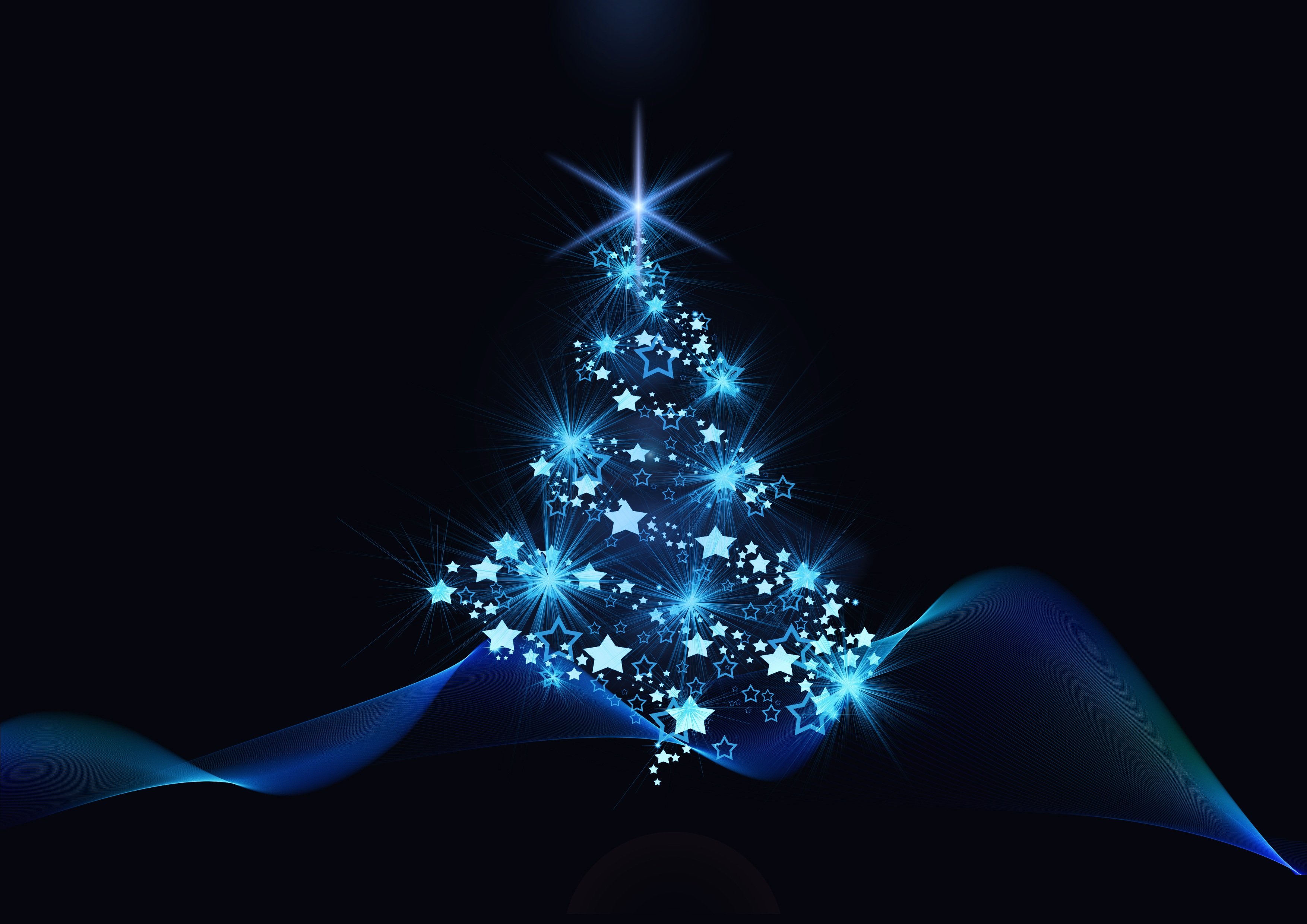 Blue Christmas Tree Desktop Wallpaper Free Blue Christmas Tree Desktop Background