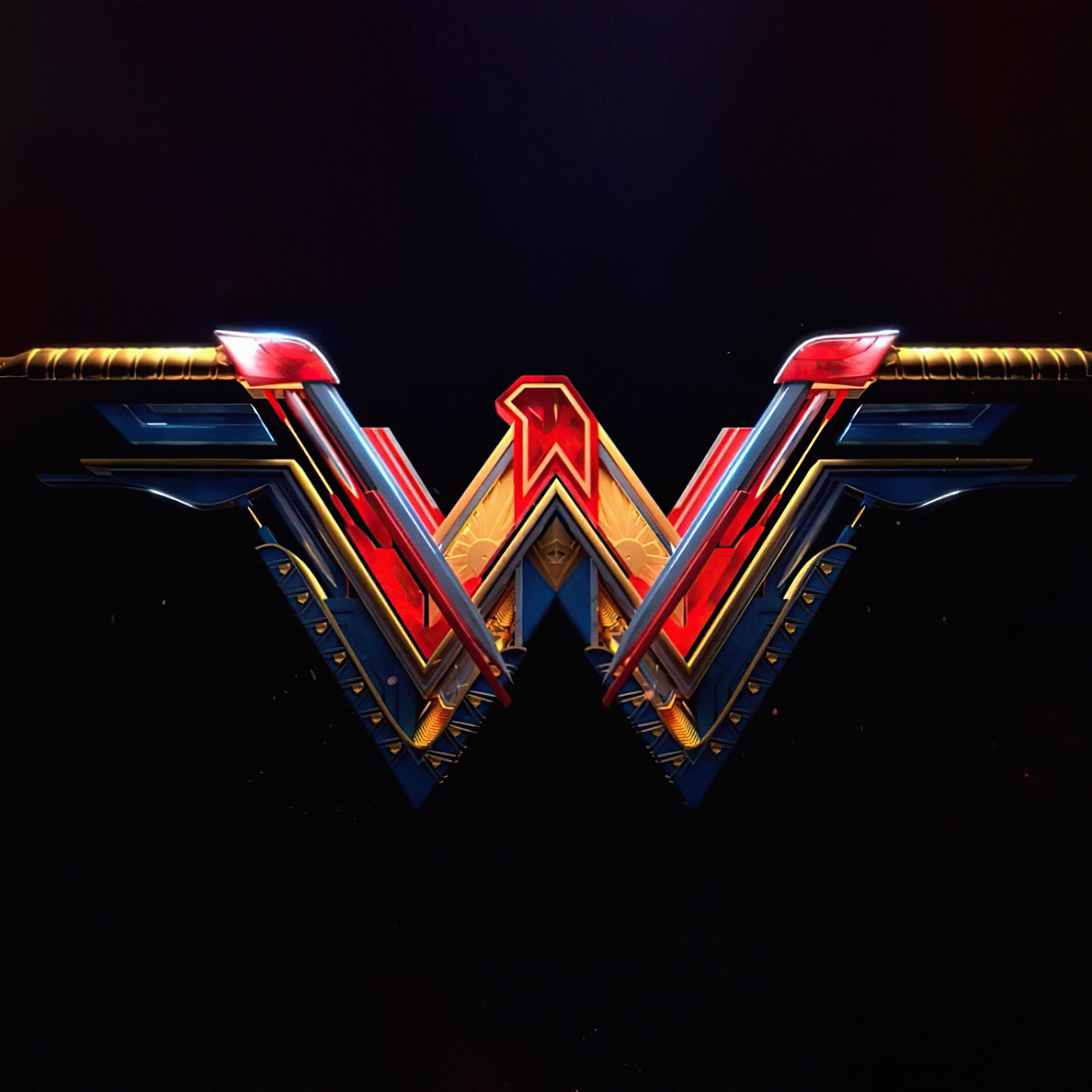 Wonder Woman Wallpaper 4K, Black background, Graphics CGI