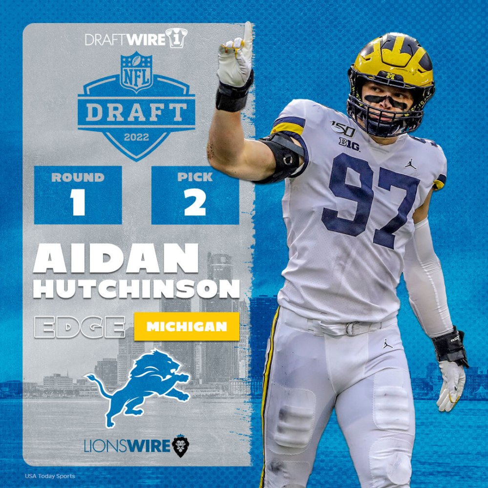 Twitter reactions after Aidan Hutchinson went to the Detroit Lions