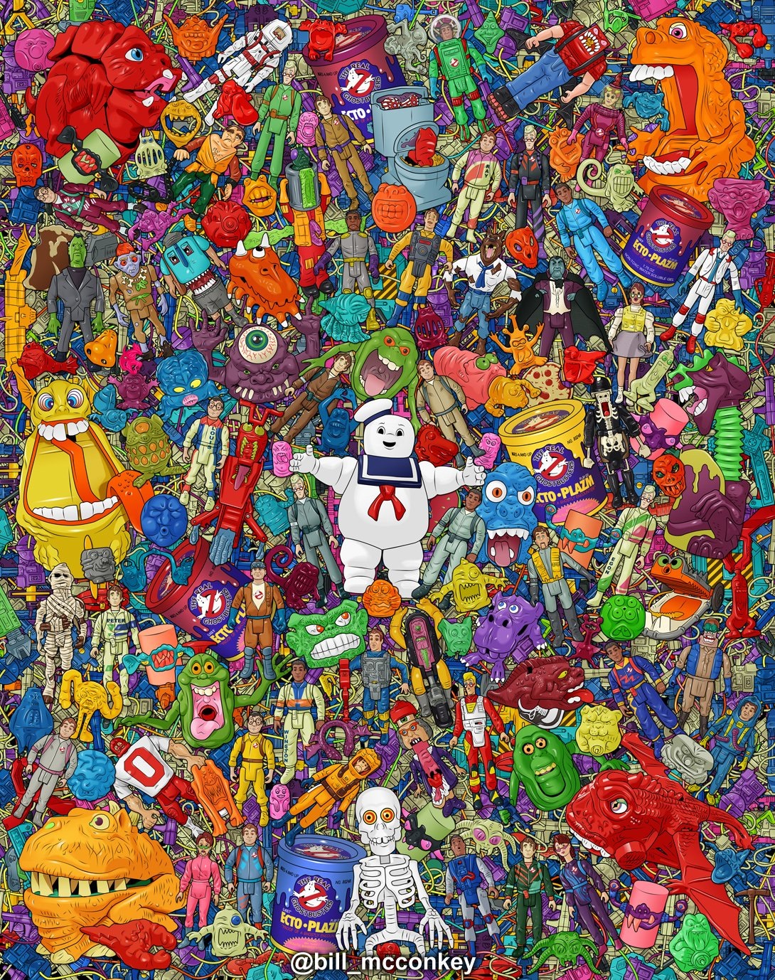 Artist's Epic Real Ghostbusters Art is the Ultimate Tribute to Kenner's Toy Line