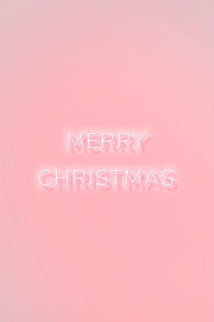 Merry Christmas neon word typography on a pink background. free image by rawpix. Christmas phone wallpaper, Pink christmas background, Wallpaper iphone christmas