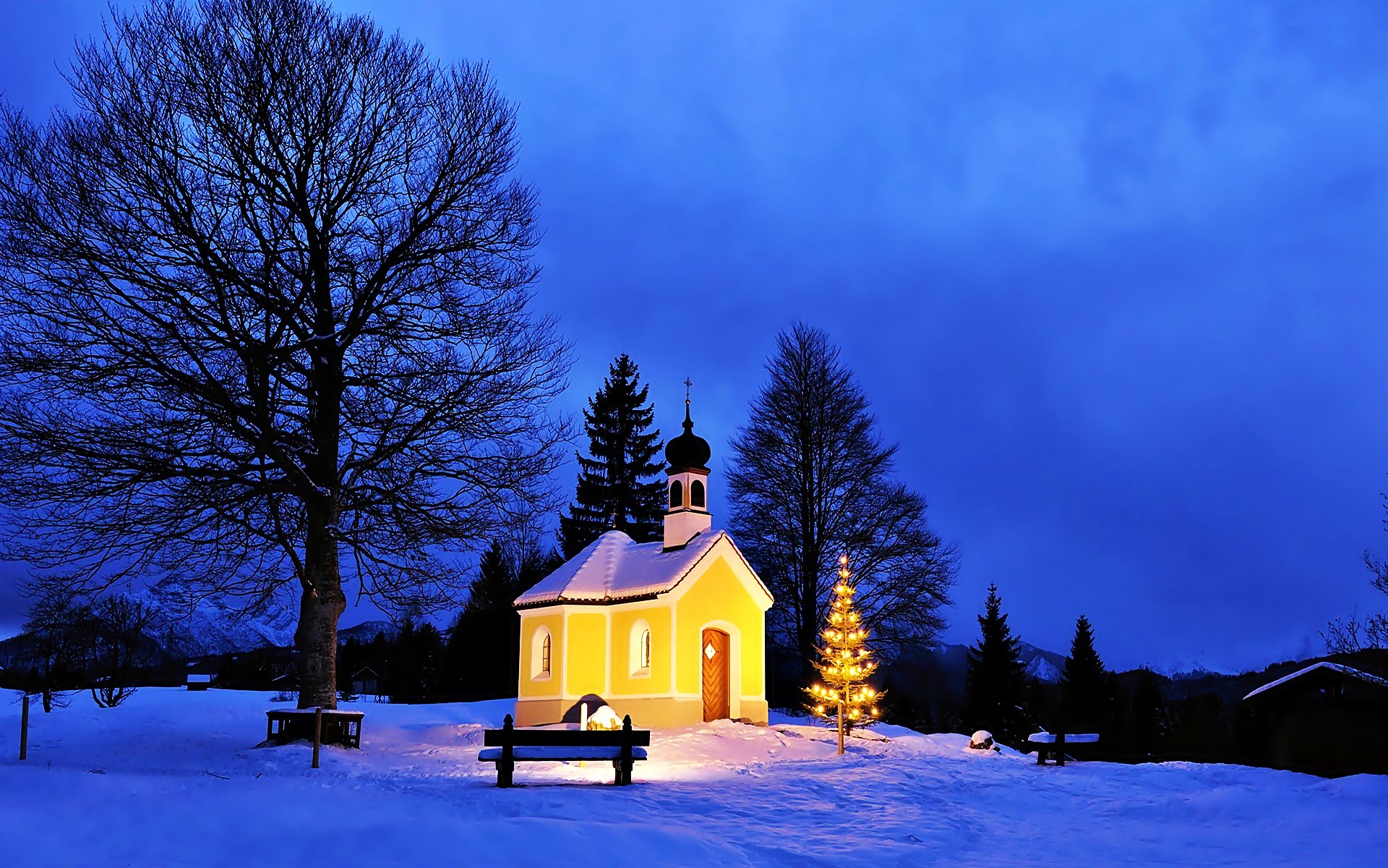 Church on Winter Night
