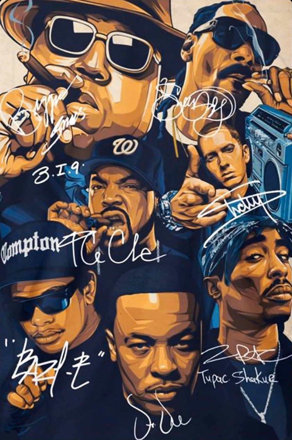 Hip Hop Rappers Tee on Mercari. Tupac art, Hip hop artwork, Hip hop poster