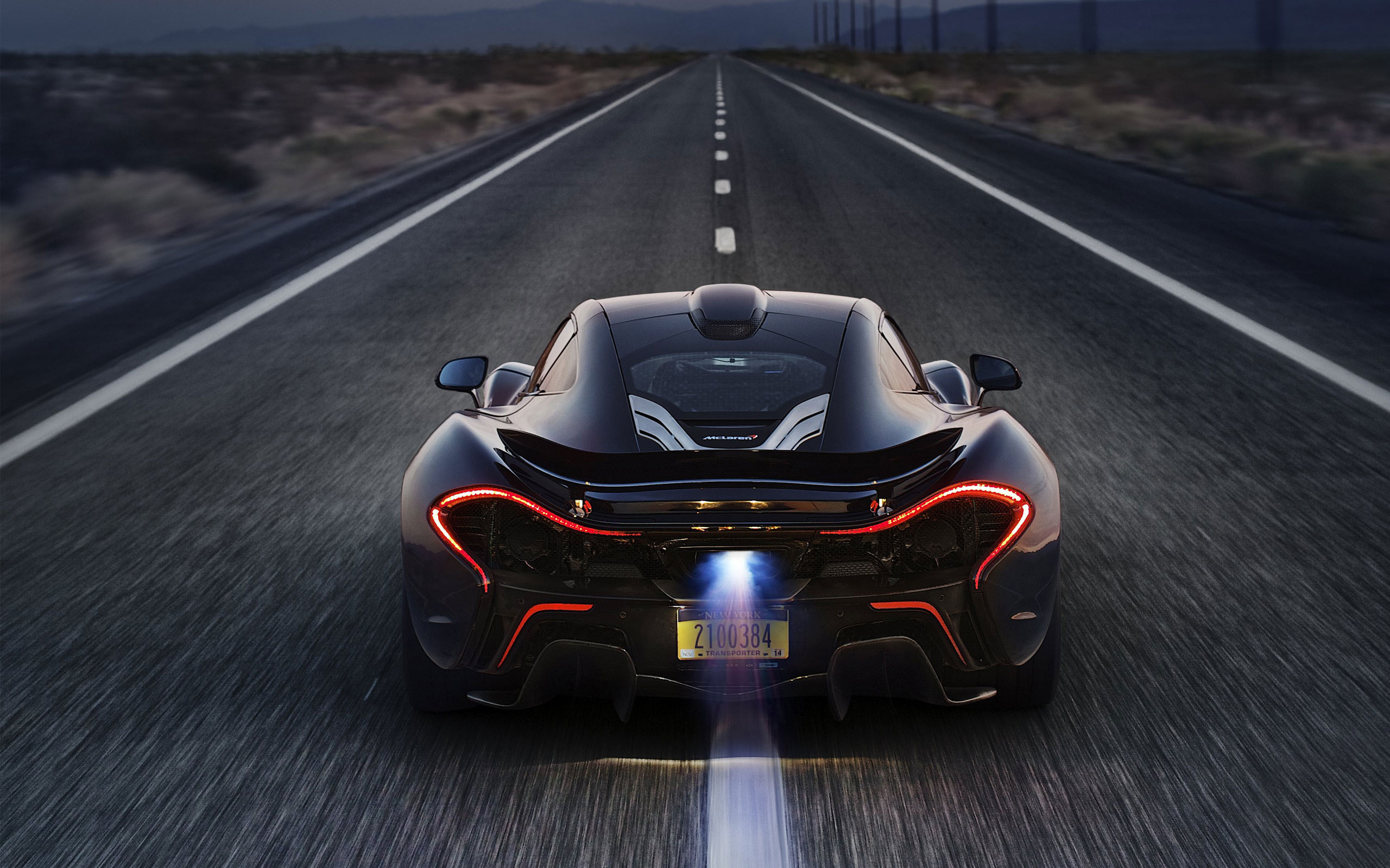 McLaren P1 flame on exhaust HD