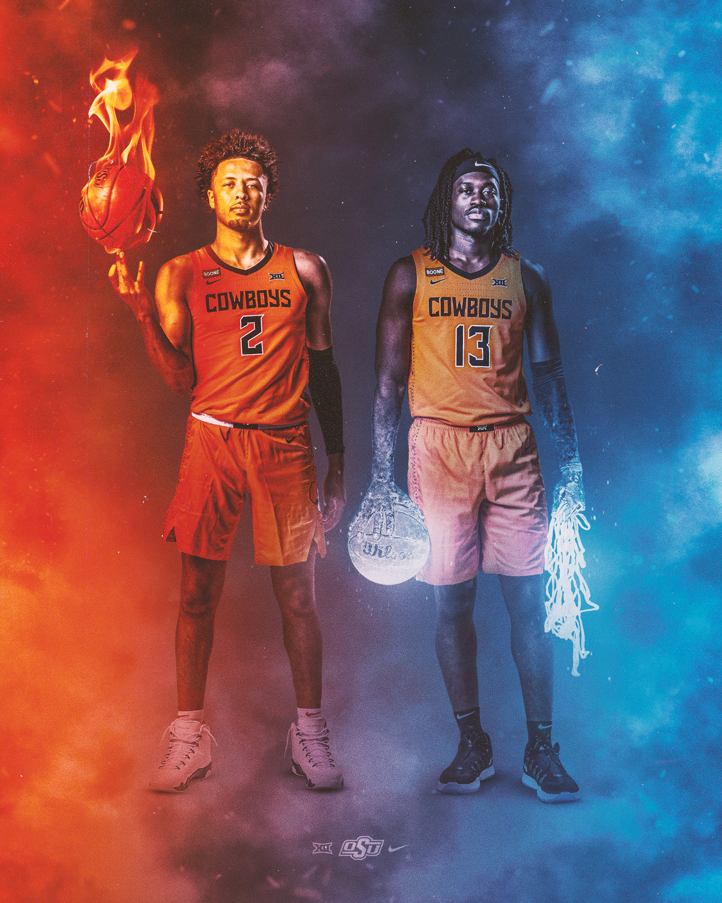 OSU Cowboy Basketball looking for the wallpaper version of Fire & Ice? #NewEra #GoPokes
