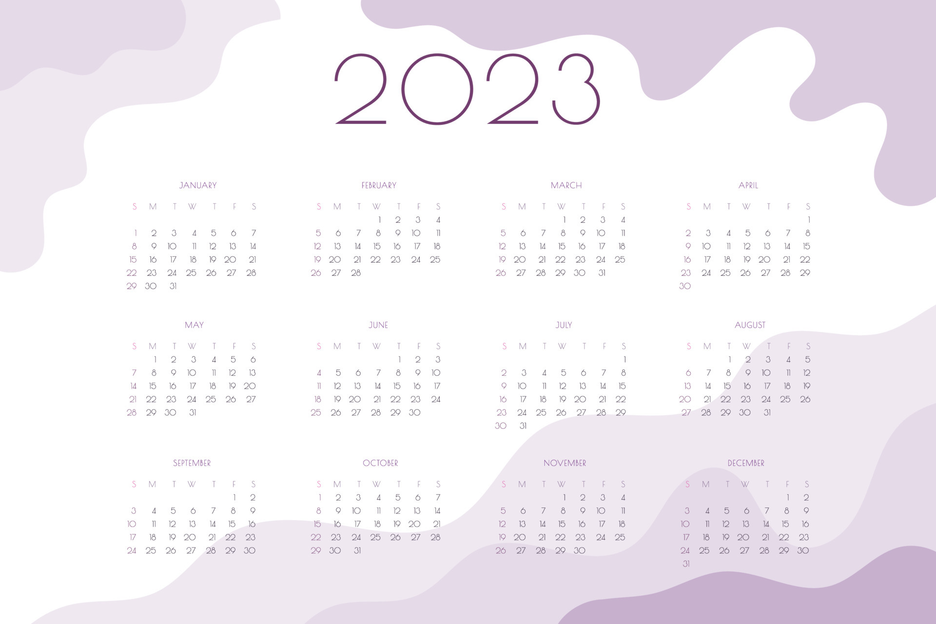2023 Calendar Wallpaper Free 2023 Calendar Background